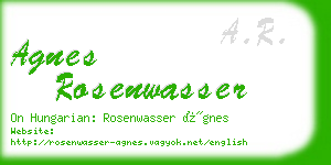 agnes rosenwasser business card